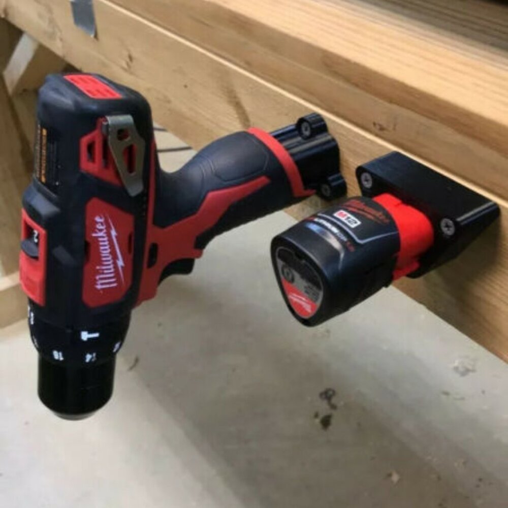 Milwaukee M12 Tool & Battery Wall Mount Holder Storage, Organizer, (Combo Pack)